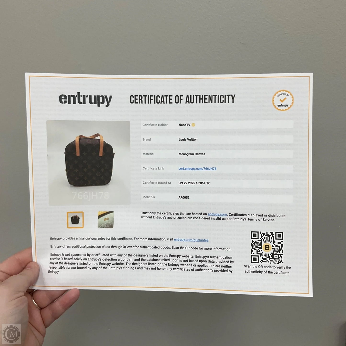 Spontini Crossbody Luxury Designer By Louis Vuitton, Size: Small