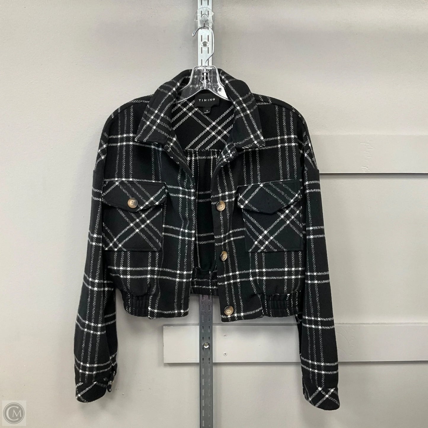Jacket Other By Timing In Plaid Pattern, Size: M