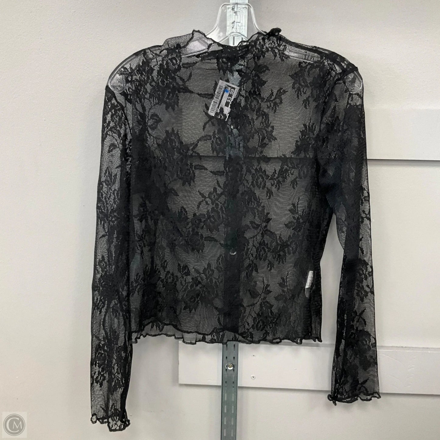 Top Long Sleeve By Shein In Black, Size: L