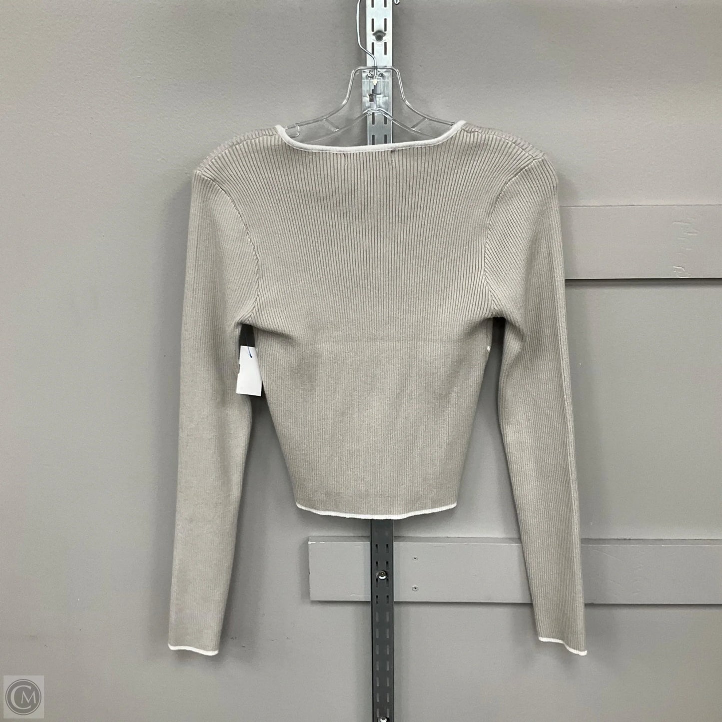 Top Long Sleeve By Blue Blush In Grey, Size: L