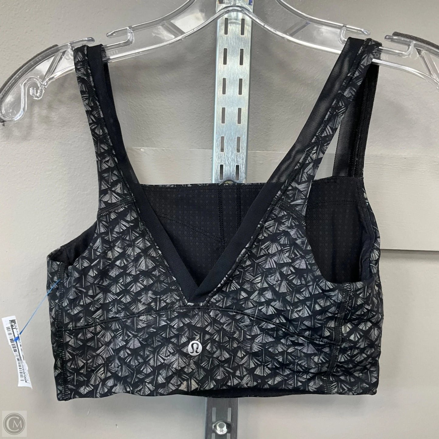 Athletic Bra By Lululemon In Black & Grey, Size: 6