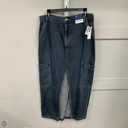 Skirt Midi By Old Navy In Blue Denim, Size: 6