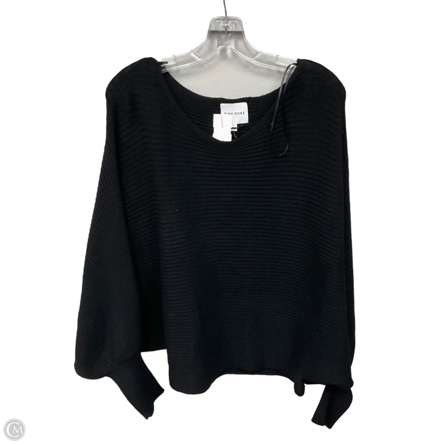 Sweater By Pink Rose In Black, Size: L