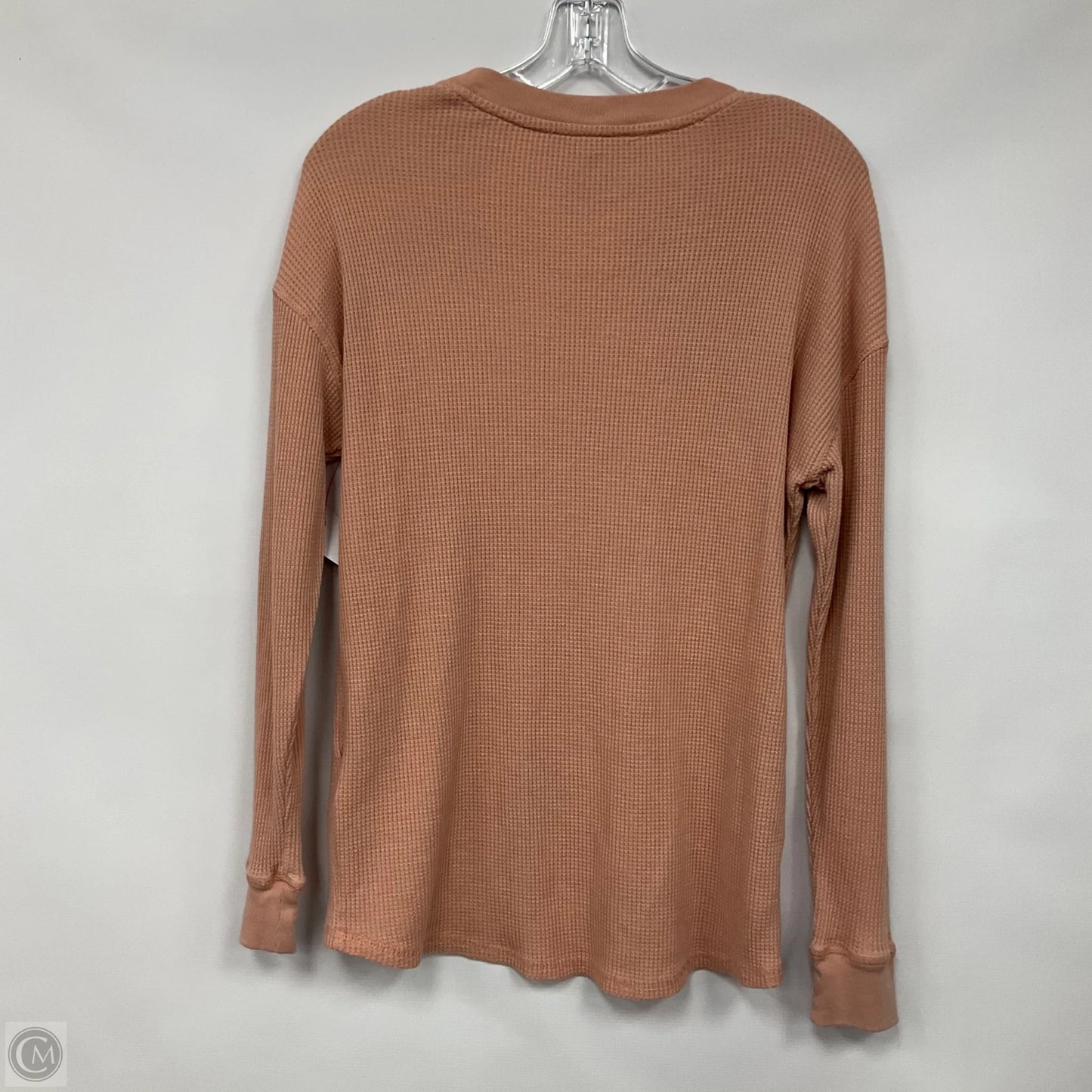 Top Long Sleeve Basic By Seven 7 In Peach, Size: S