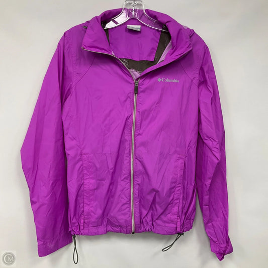 Jacket Windbreaker By Columbia In Purple, Size: M