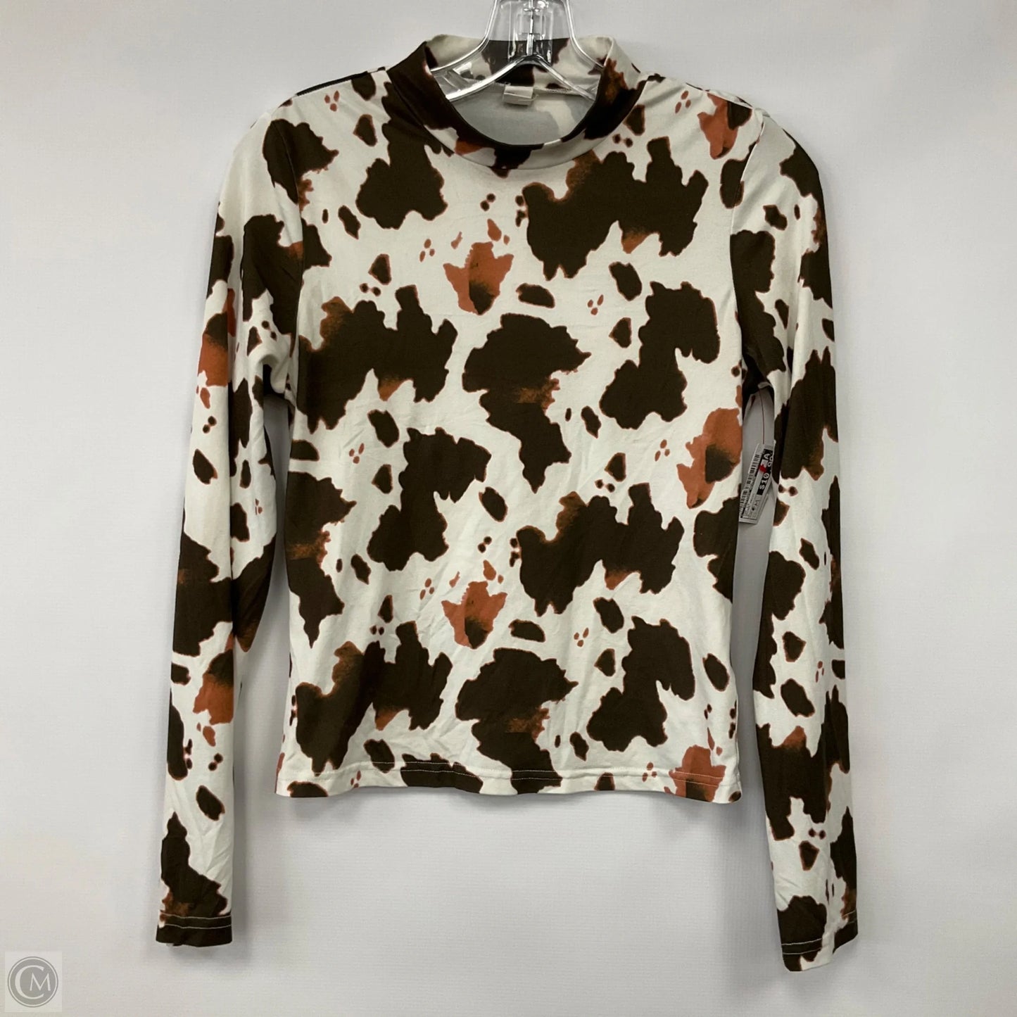 Top Long Sleeve In Animal Print, Size: M