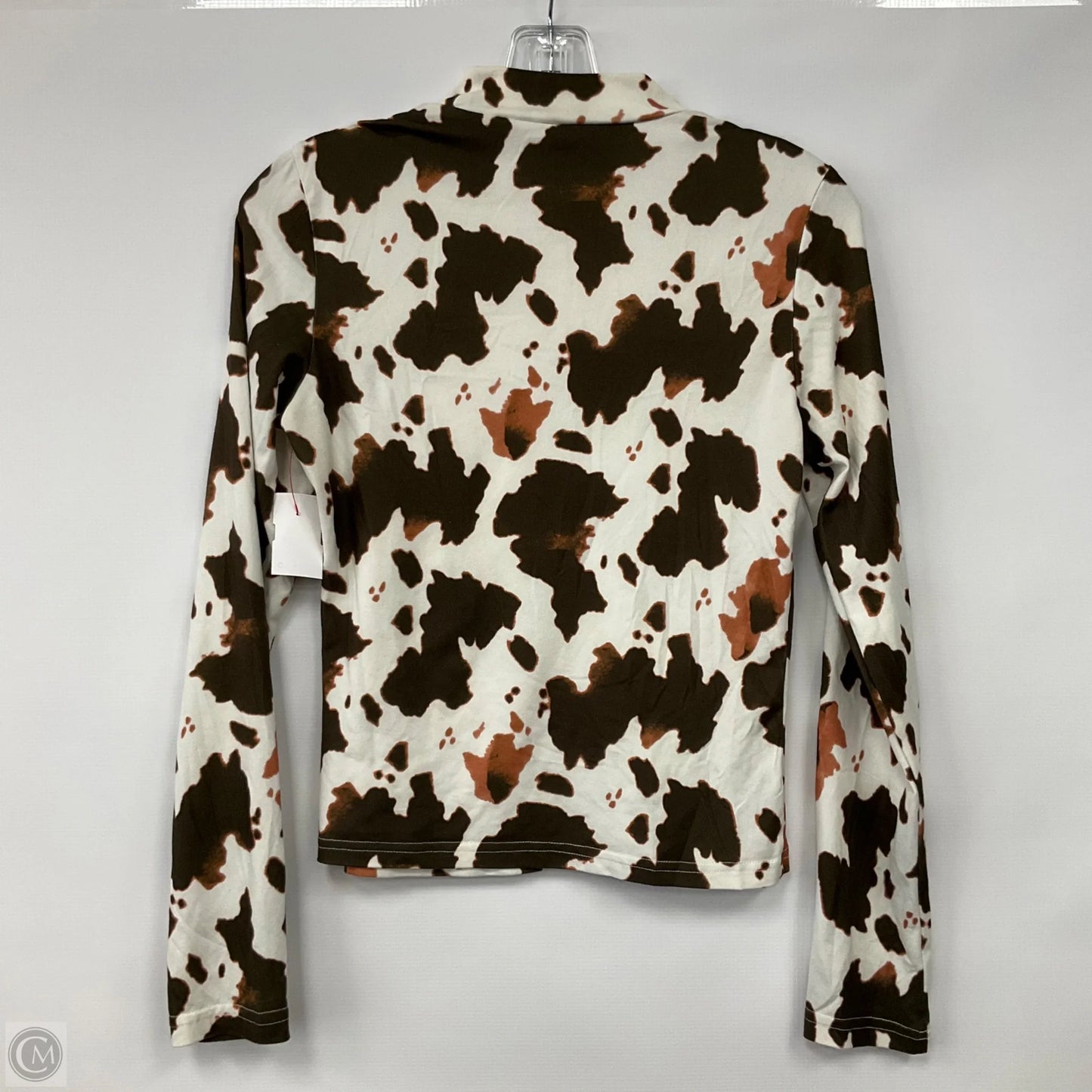 Top Long Sleeve In Animal Print, Size: M