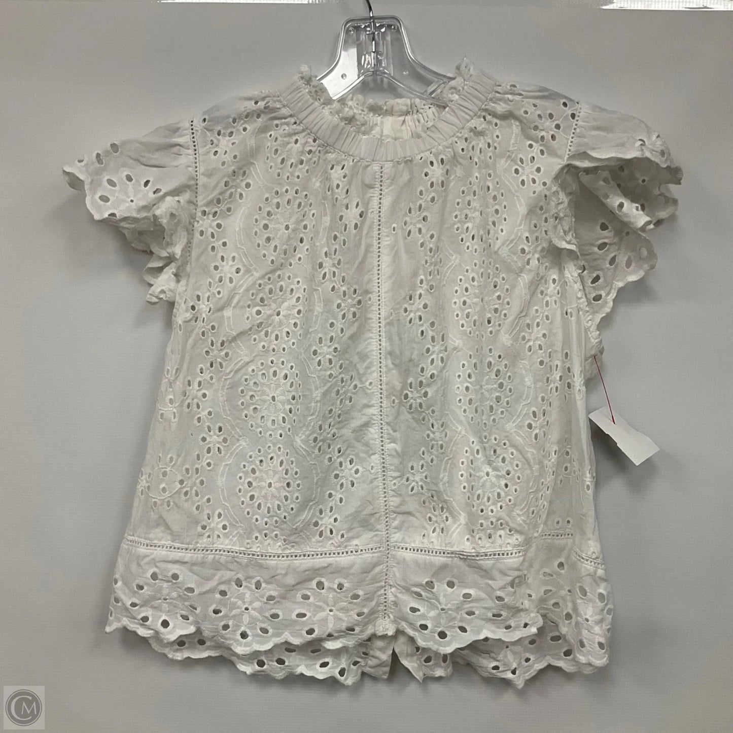 Top Short Sleeve By Clothes Mentor In White, Size: M