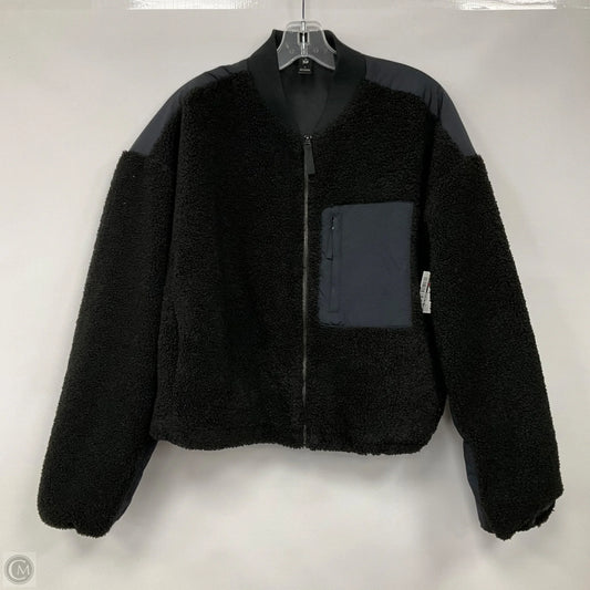 Jacket Faux Fur & Sherpa By All In Motion In Black, Size: L