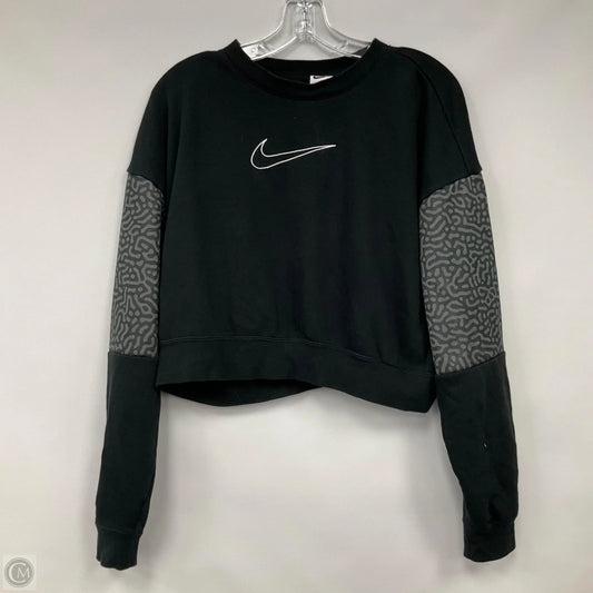 Cropped Sweatshirt Crewneck By Nike Apparel In Black, Size: M