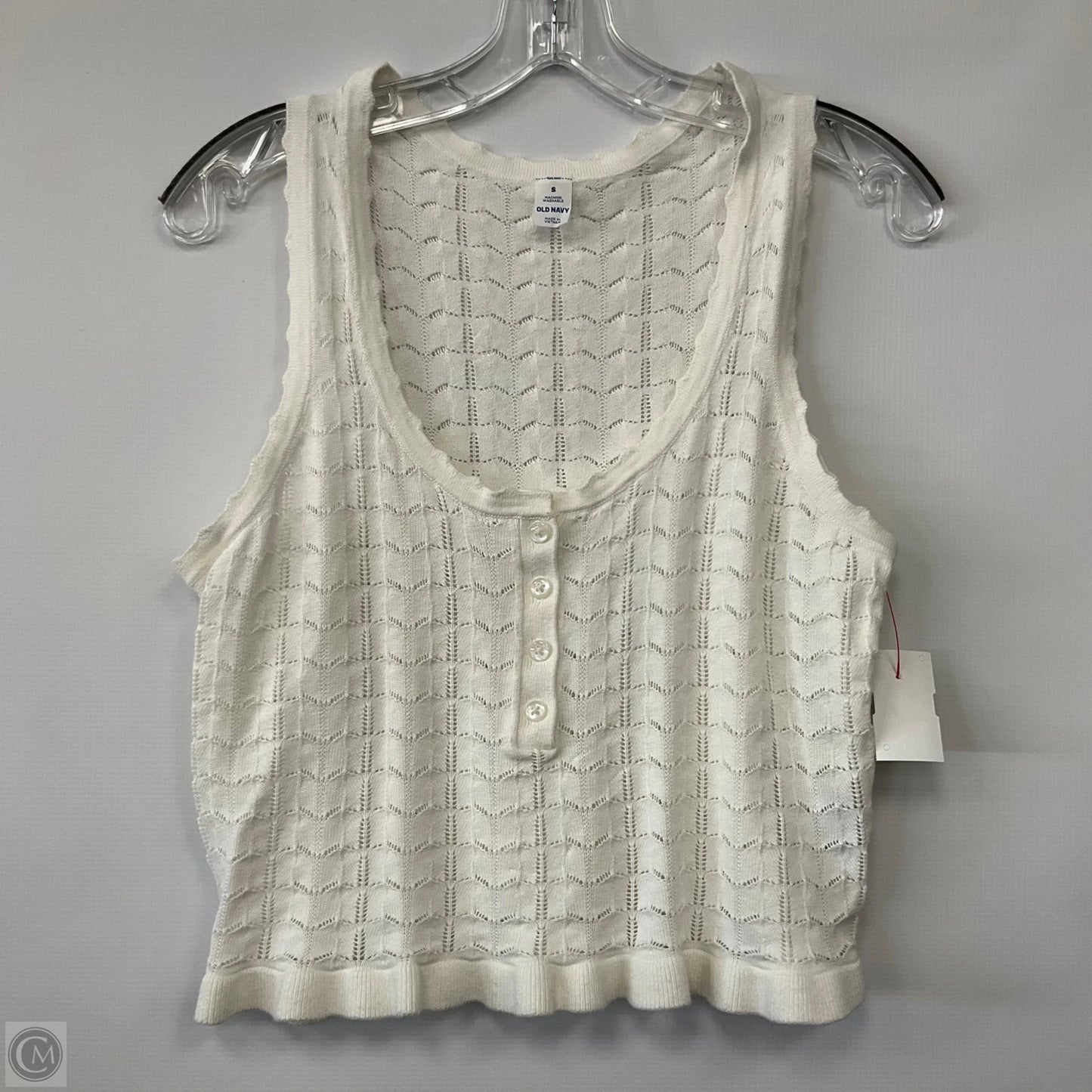 Top Sleeveless By Old Navy In White, Size: S