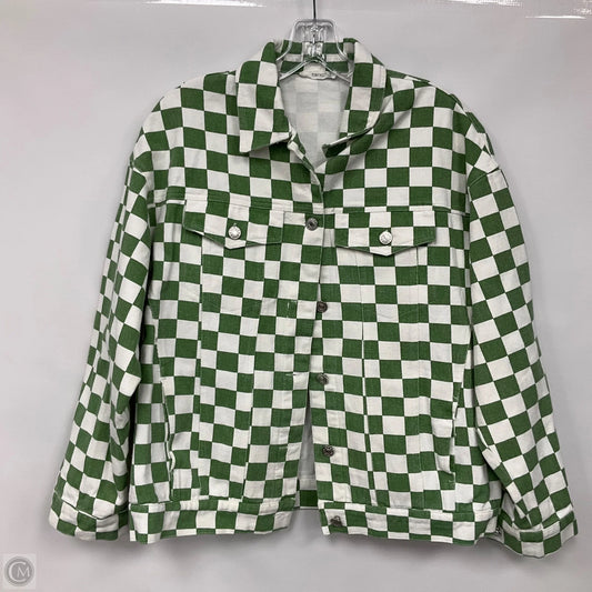 Jacket Denim By Timing In Checkered Pattern, Size: S
