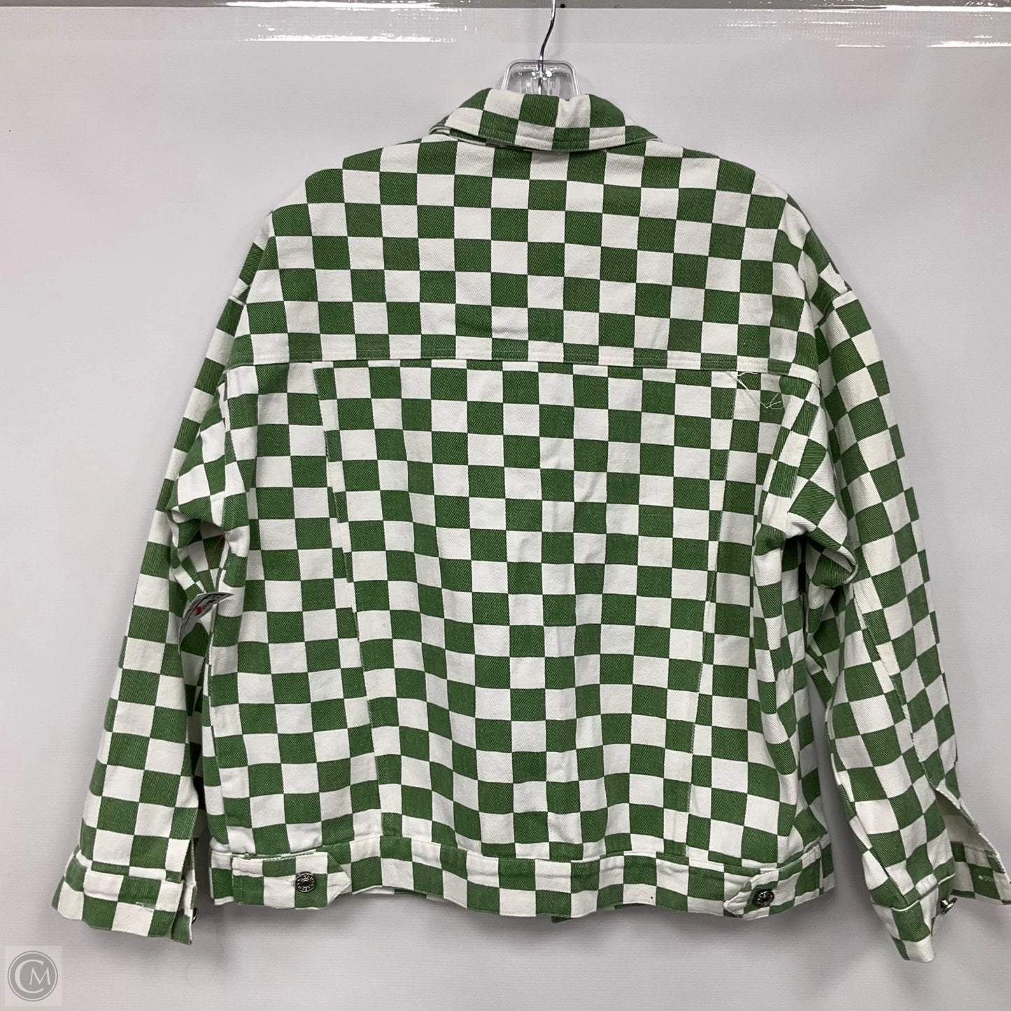 Jacket Denim By Timing In Checkered Pattern, Size: S