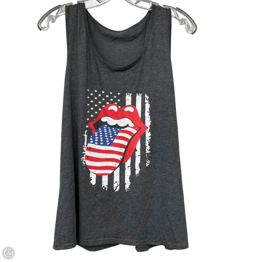 Top Sleeveless Basic By Clothes Mentor In Grey, Size: Xl