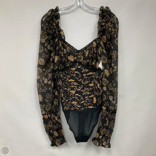 Bodysuit By Free People In Floral Print, Size: M