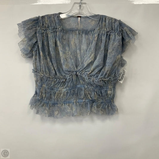 Top Short Sleeve By Free People In Floral Print, Size: M