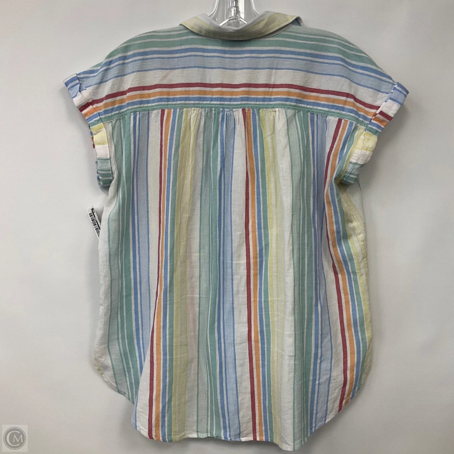 Top Short Sleeve By Loft In Striped Pattern, Size: M