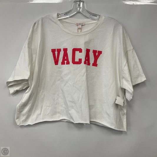 Top Short Sleeve By Gb In White, Size: Xl