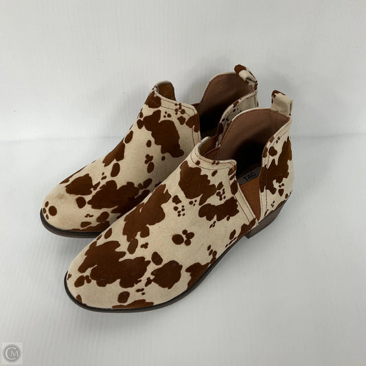 Boots Ankle Flats By Pierre Dumas In Animal Print, Size: 6
