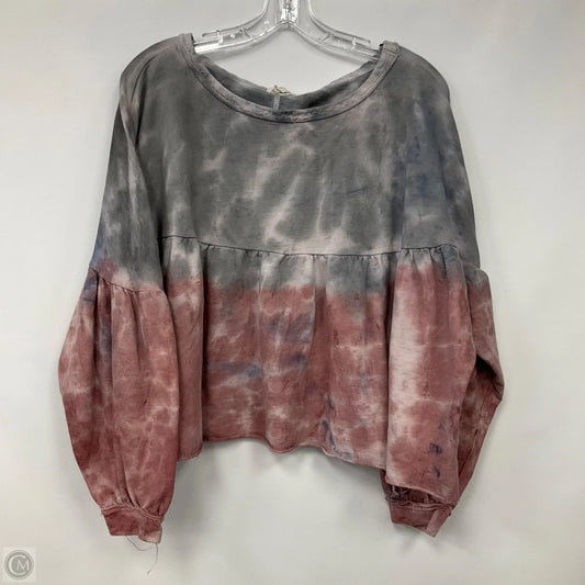 Sweatshirt Crewneck By Peach Love Cream California In Tie Dye Print, Size: L