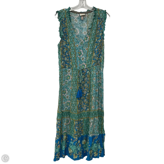 Dress Casual Maxi By Knox Rose In Floral Print, Size: L