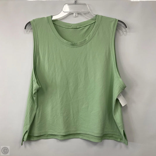 Athletic Tank Top By Lululemon In Green, Size: 12