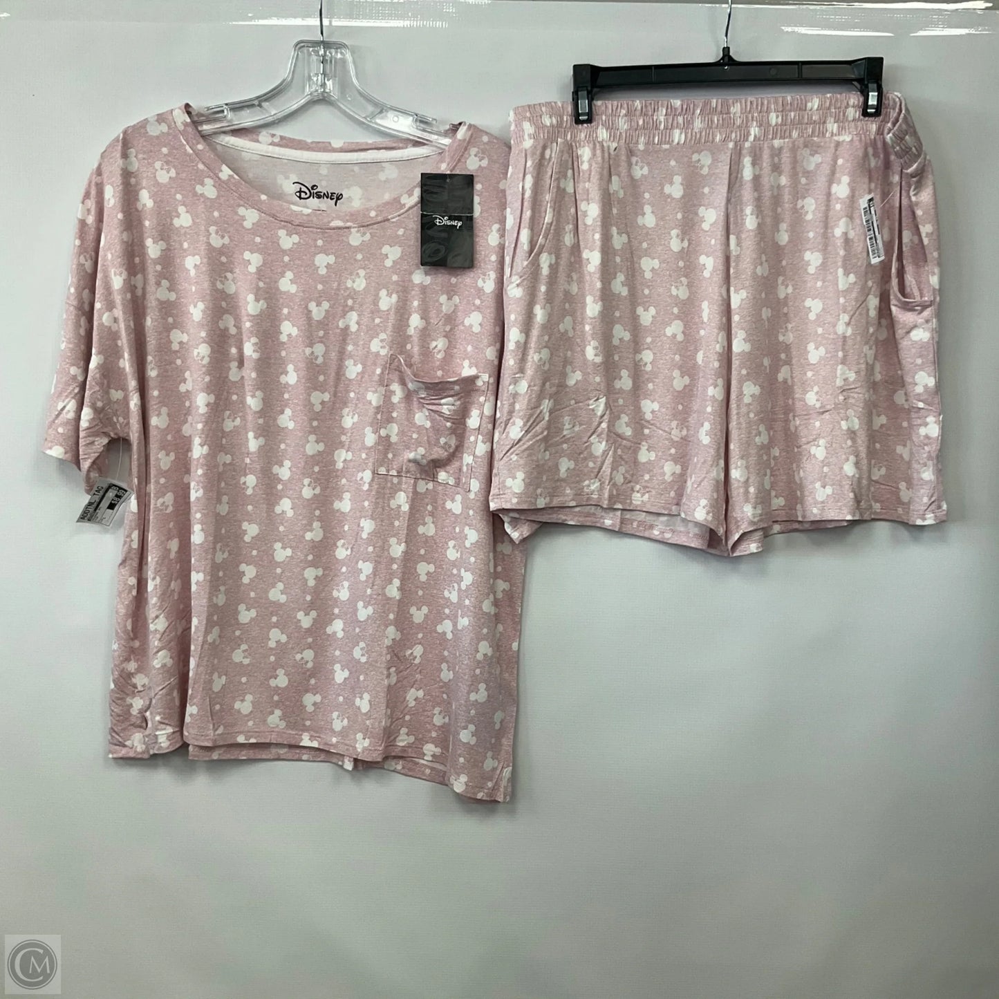 Pajamas 2pc By Disney In Pink, Size: L