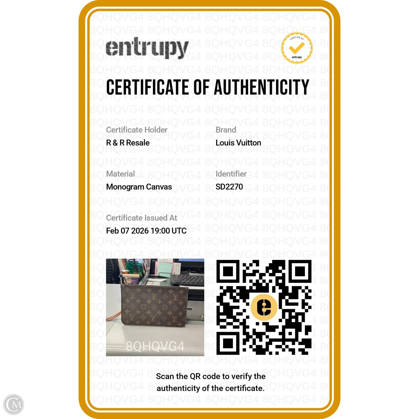 Wristlet Luxury Designer By Louis Vuitton, Size: Medium