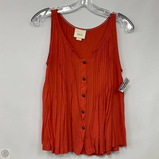 Top Sleeveless By Maeve In Orange, Size: S