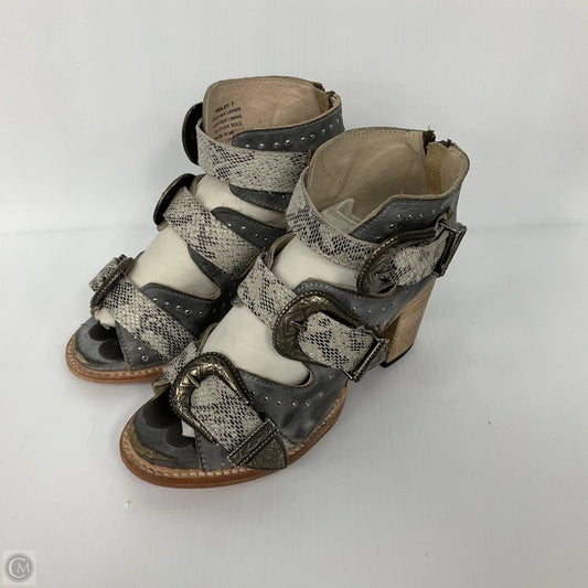 Boots Ankle Heels By FreeBird In Grey, Size: 7