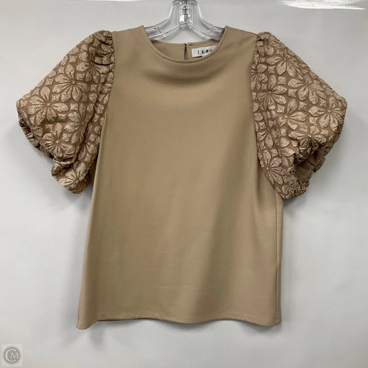 Top Short Sleeve By Thml In Tan, Size: S
