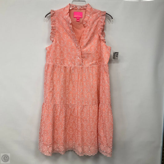 Dress Designer By Lilly Pulitzer In Peach, Size: M
