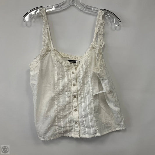 Top Sleeveless By Abercrombie And Fitch In Cream, Size: Xl