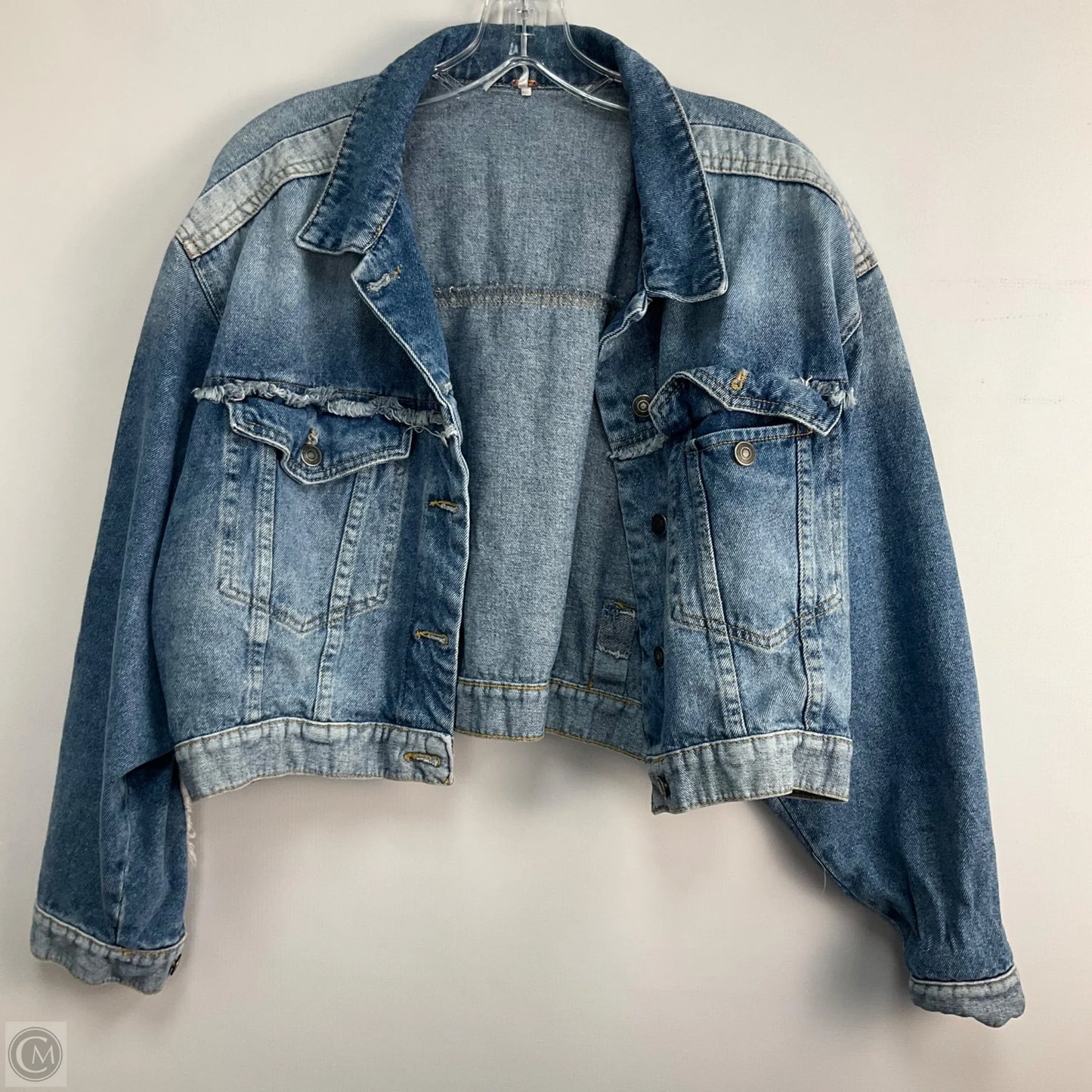 Jacket Denim By Free People In Blue Denim, Size: M