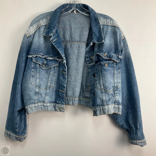 Jacket Denim By Free People In Blue Denim, Size: M