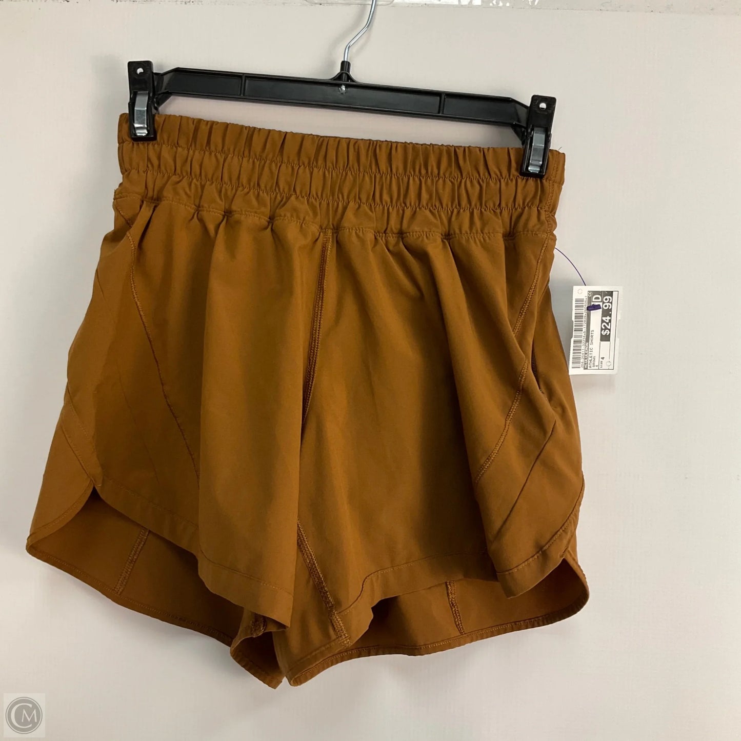 Athletic Shorts By Lululemon In Brown, Size: 4