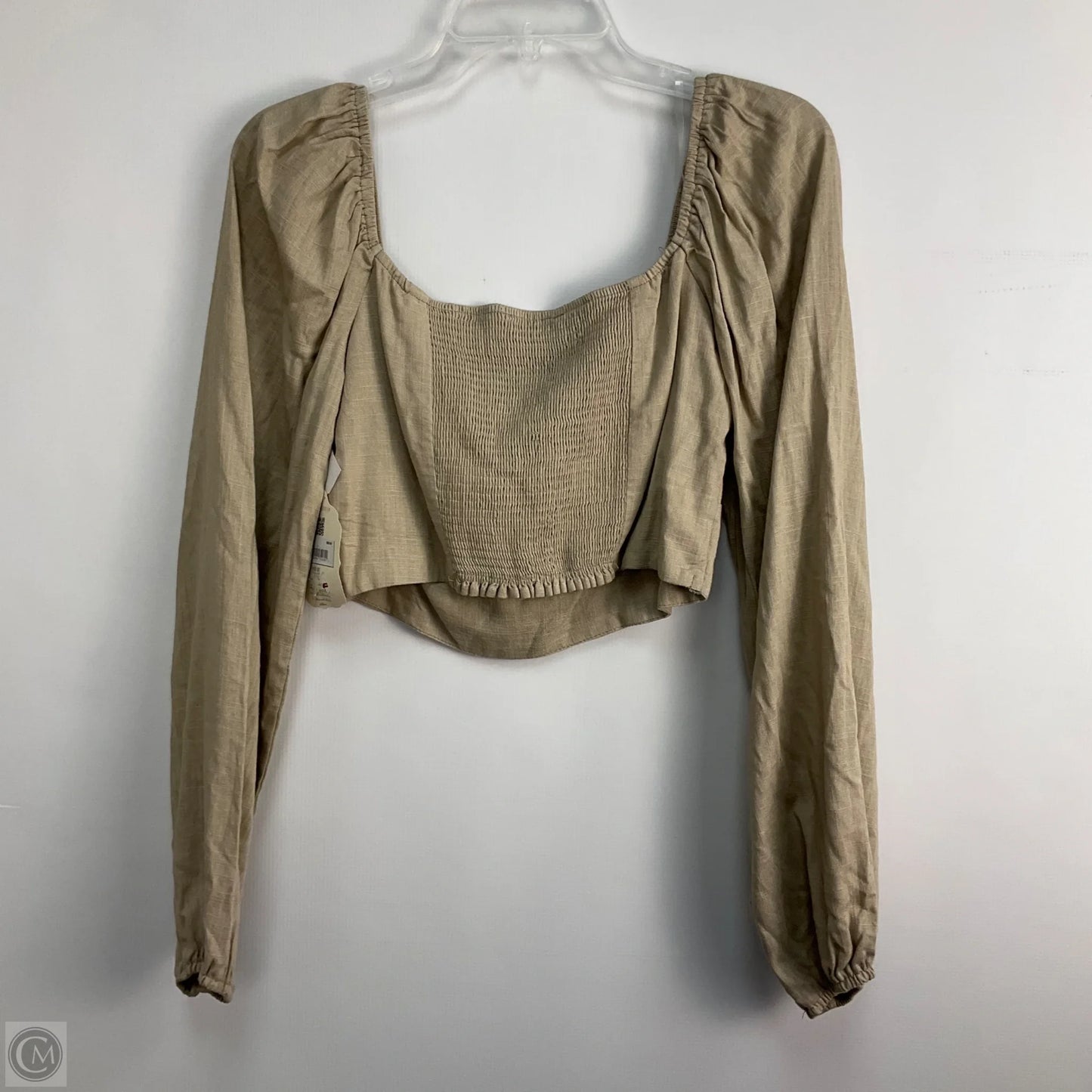 Top Long Sleeve By Altard State In Tan, Size: L