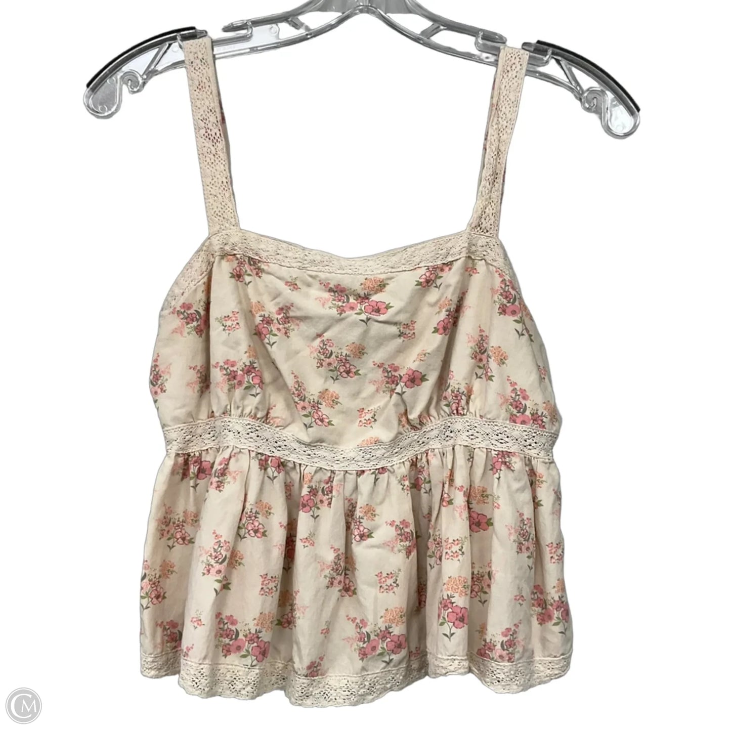 Top Sleeveless By Celebrity Pink In Floral Print, Size: M
