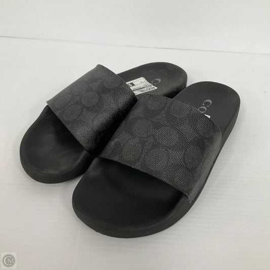 Sandals Designer By Coach In Black, Size: 6