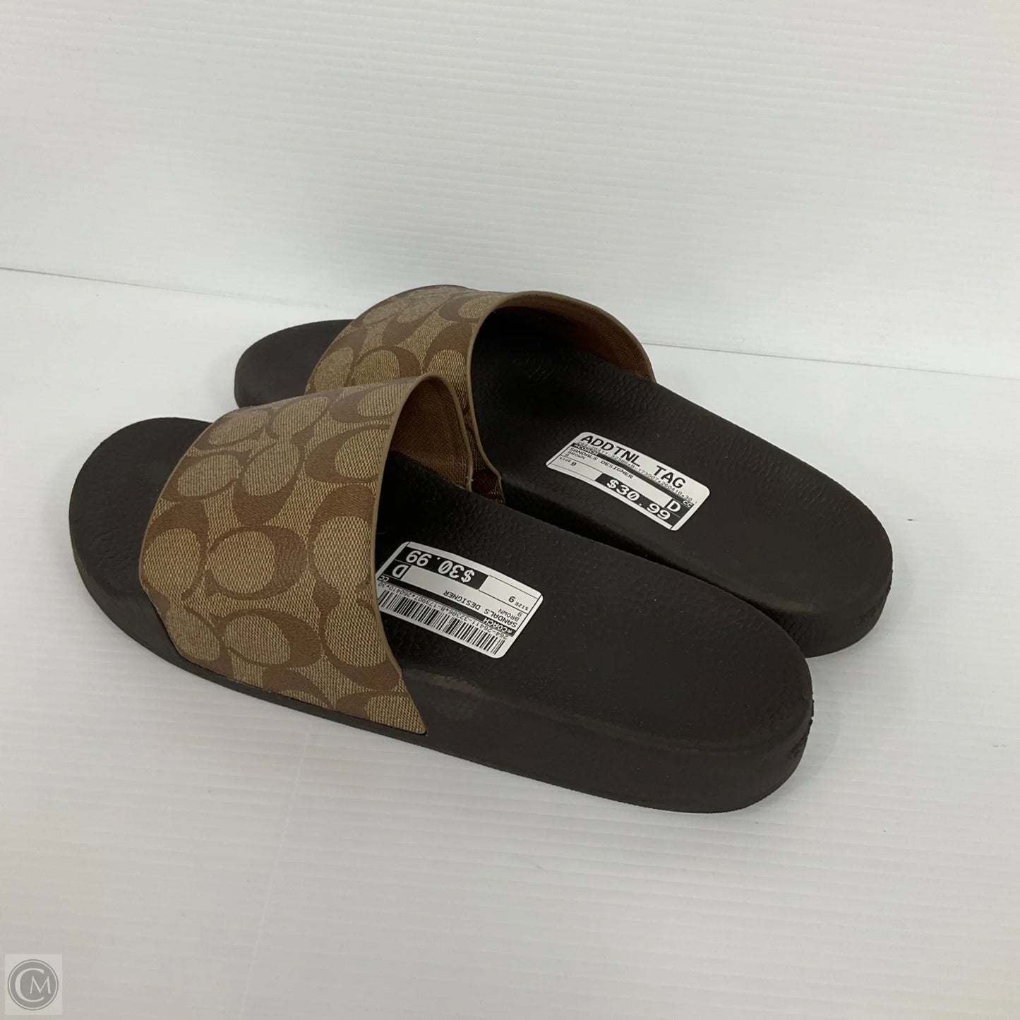 Sandals Designer By Coach In Brown, Size: 9
