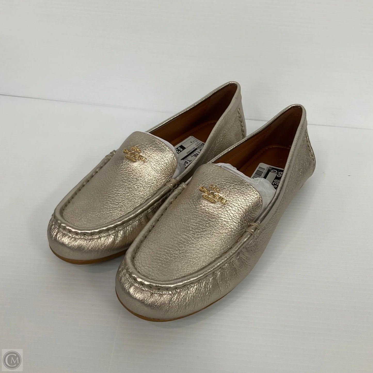 Shoes Designer By Coach In Gold, Size: 8