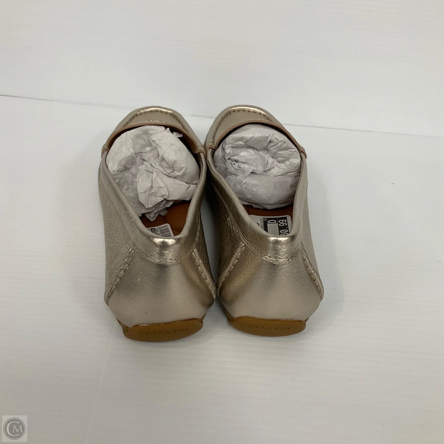 Shoes Designer By Coach In Gold, Size: 8