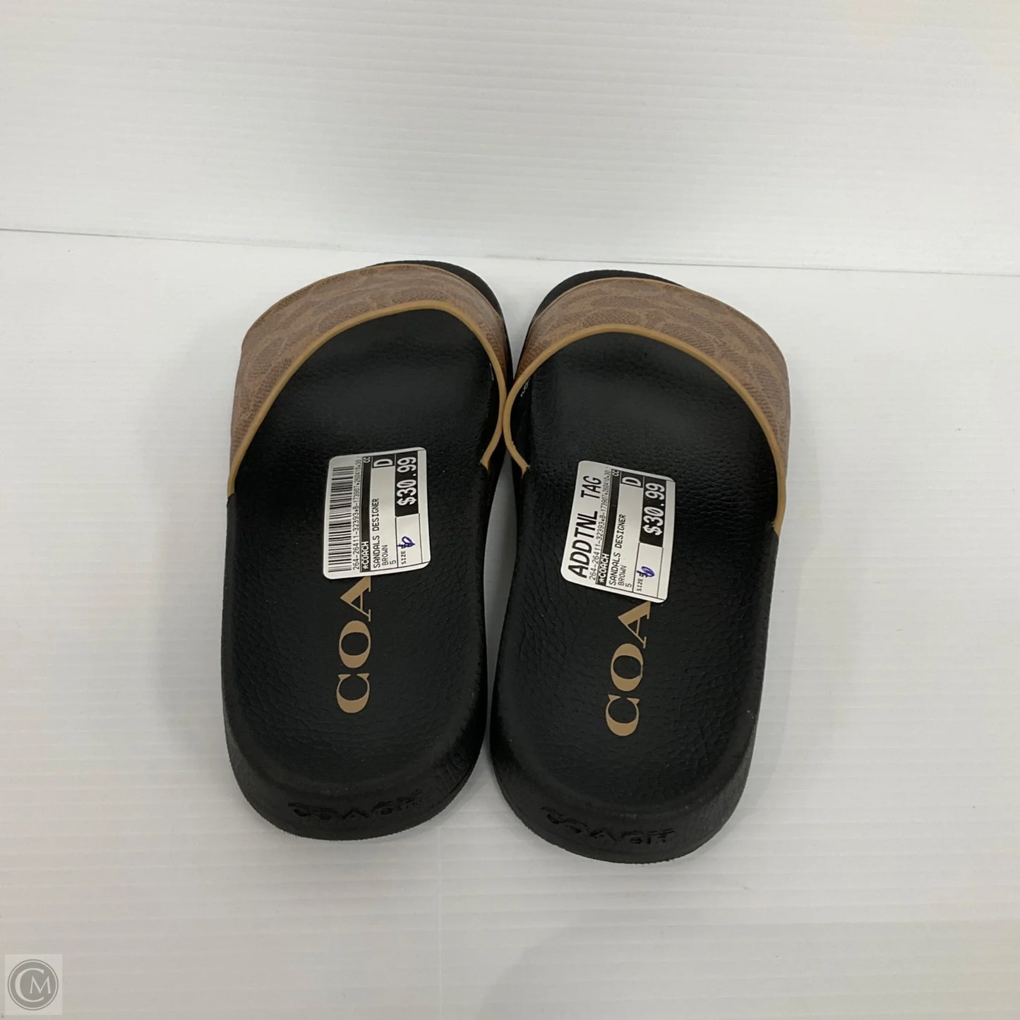 Sandals Designer By Coach In Brown, Size: 6