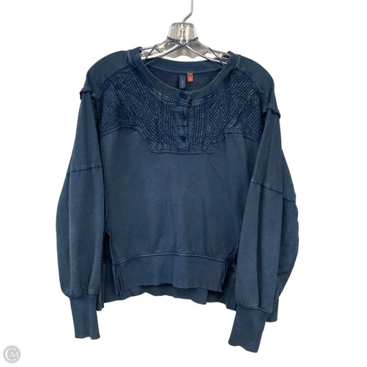 Top Long Sleeve By Pilcro In Blue, Size: S