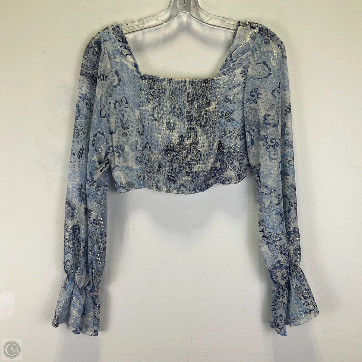 Top Long Sleeve By Altard State In Blue, Size: S