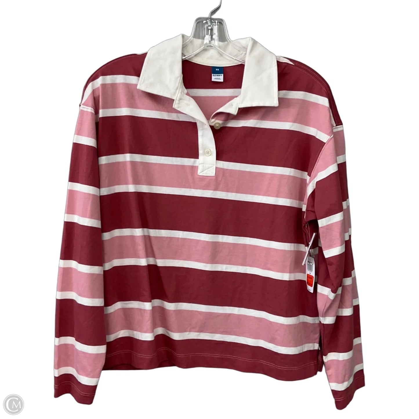 Top Long Sleeve By Old Navy In Striped Pattern, Size: Xs
