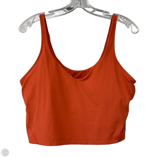 Athletic Tank Top By Lululemon In Orange, Size: 14
