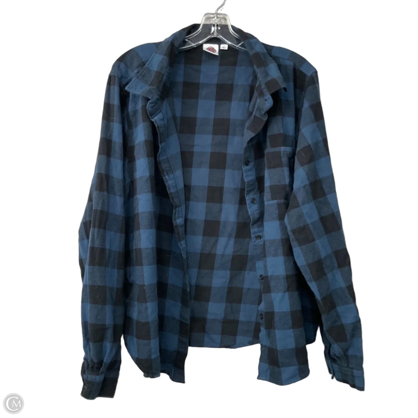 Top Long Sleeve In Plaid Pattern, Size: Xxl