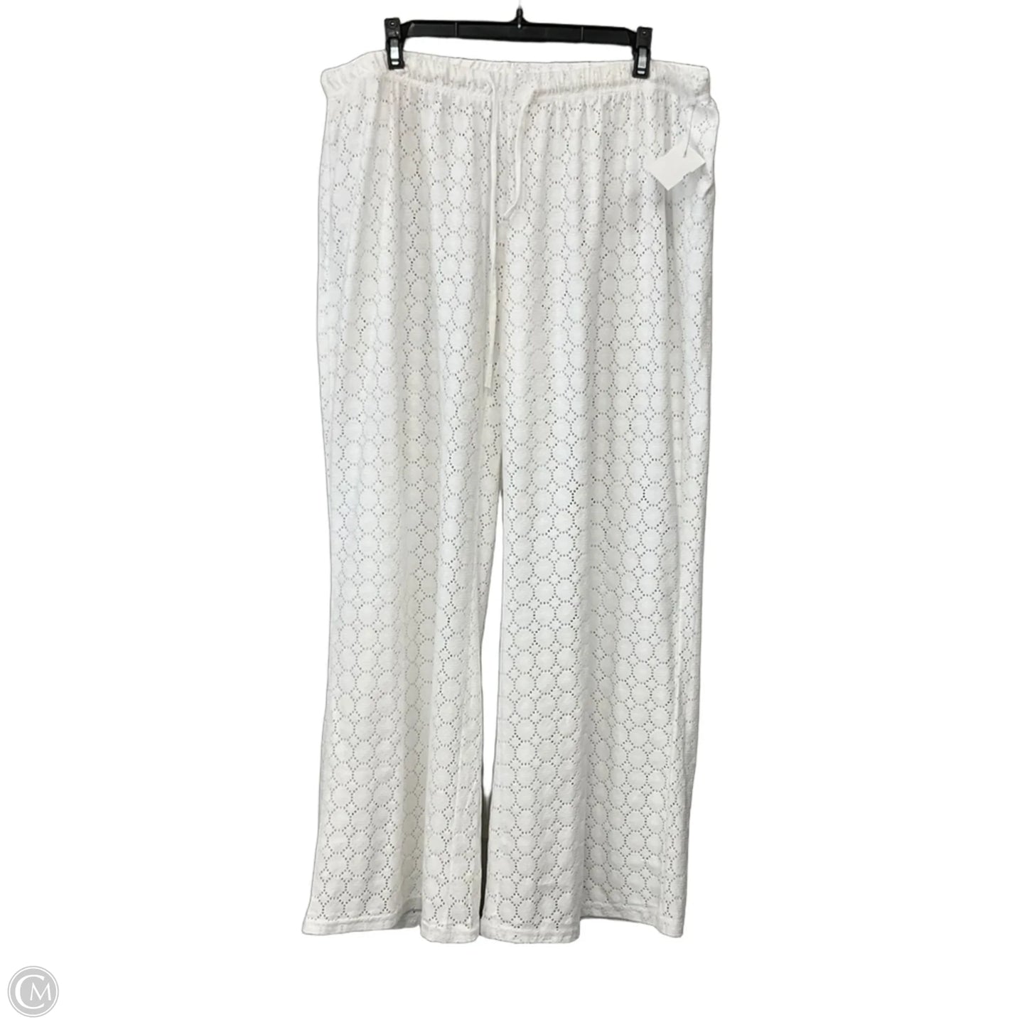 Swimwear Cover-up By Clothes Mentor In White, Size: 1x