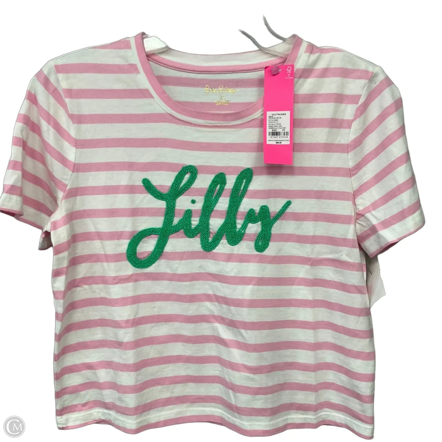 Top Short Sleeve Designer By Lilly Pulitzer In Striped Pattern, Size: Xs